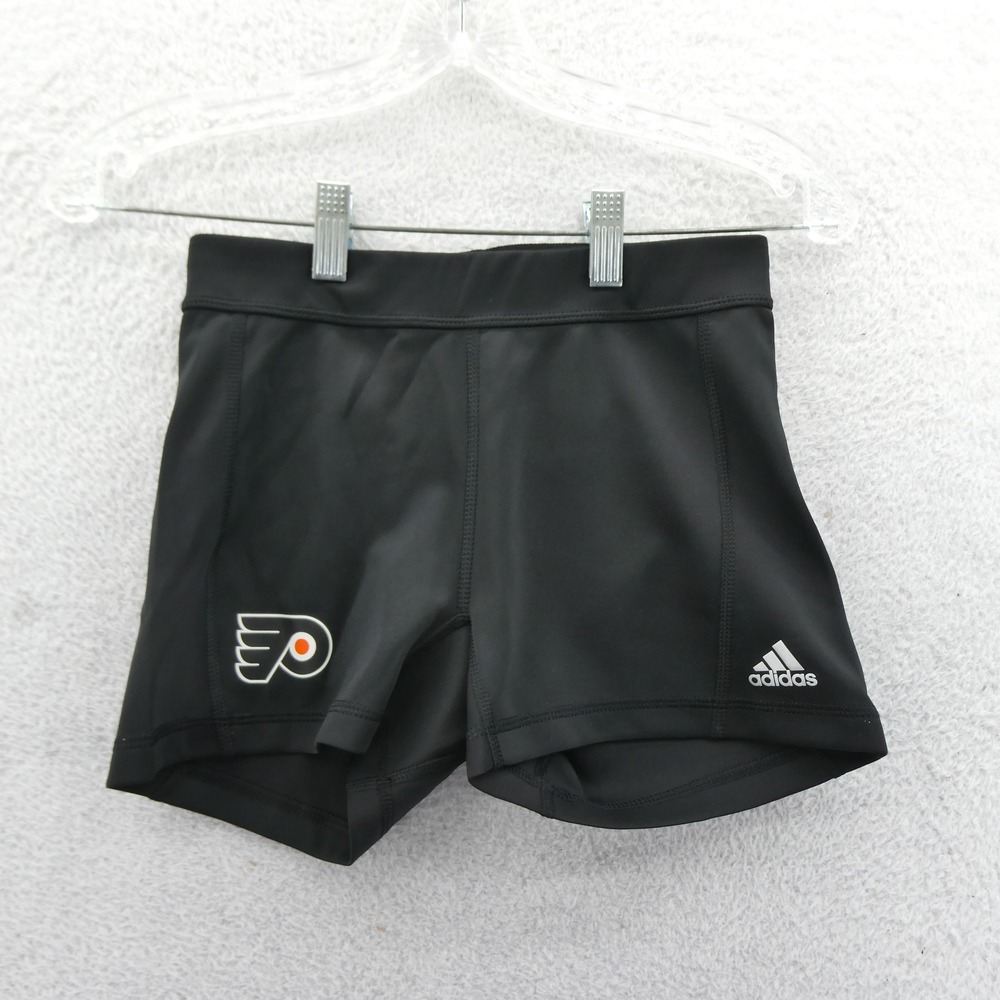 Adidas Shorts Womens Small Techfit‎ Philadelphia Flyers Black Climalite Athletic